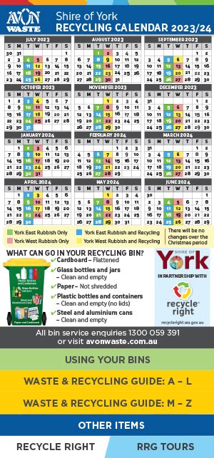 Resource Recovery Calendar 2023.